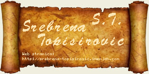 Srebrena Topisirović vizit kartica